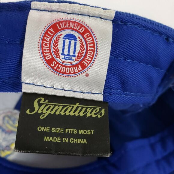 Kansas Jayhawks Hat Cap Blue Jayhawk Signatures Adjustable NCAA Licensed - Picture 6 of 7
